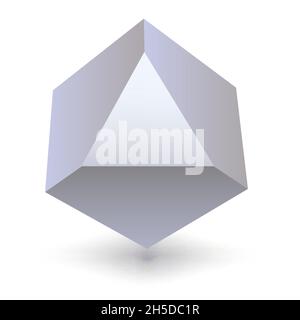 Abstract geometric shape. Truncated cube. Icon of platronic isolated on white background Stock Vector