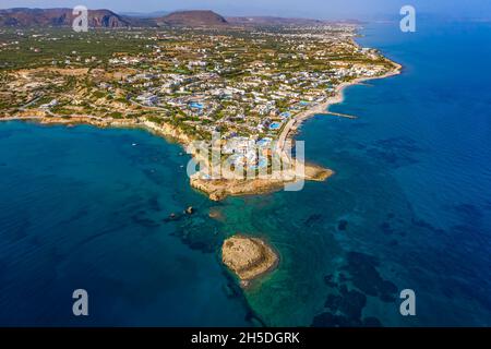 Anissaras auf Kreta aus der Luft | Town Anissaras on Crete from above Stock Photo