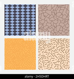 four textures backgrounds colors Stock Vector