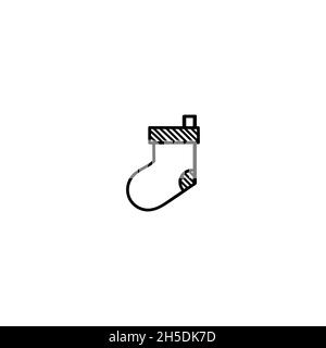 Modern Flat Christmas Icons for Design Projects - Black and White Illustrations, Vector. Christmas icon illustration vector symbol. Stock Vector