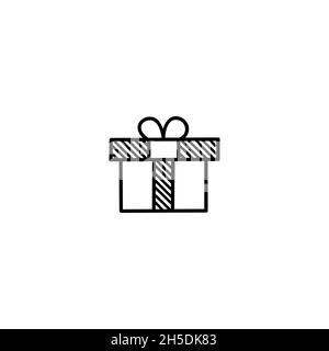 Modern Flat Christmas Icons for Design Projects - Black and White Illustrations, Vector. Christmas icon illustration vector symbol. Stock Vector