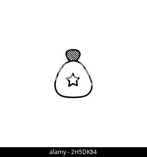 Modern Flat Christmas Icons for Design Projects - Black and White Illustrations, Vector. Christmas icon illustration vector symbol. Stock Vector