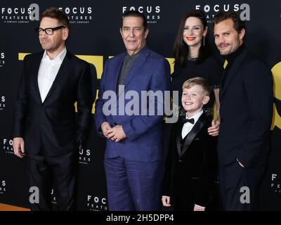 LOS ANGELES, CALIFORNIA, USA - NOVEMBER 08: Actors Kenneth Branagh, Ciaran Hinds, Caitriona Balfe, Jude Hill and Jamie Dornan arrive at the Los Angeles Premiere Of Focus Features' 'Belfast' held at the Academy Museum of Motion Pictures on November 8, 2021 in Los Angeles, California, United States. (Photo by Xavier Collin/Image Press Agency) Stock Photo