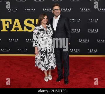 Los Angeles, United States. 09th Nov, 2021. Director and writer Kenneth Branagh and his wife Lindsay Brunock attend the premiere of his new motion picture drama 'Belfast' at the Academy Museum of Motion Pictures in Los Angeles on Monday, November 8, 2021. Storyline: A young boy and his working class family experience the tumultuous late 1960s. This is a true story from Kenneth Branagh's childhood. Photo by Jim Ruymen/UPI Credit: UPI/Alamy Live News Stock Photo