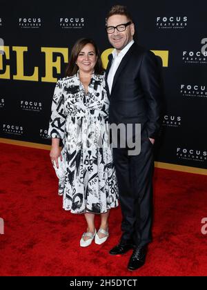 Los Angeles, United States. 08th Nov, 2021. LOS ANGELES, CALIFORNIA, USA - NOVEMBER 08: Lindsay Brunnock and huband/actor Kenneth Branagh arrive at the Los Angeles Premiere Of Focus Features' 'Belfast' held at the Academy Museum of Motion Pictures on November 8, 2021 in Los Angeles, California, United States. (Photo by Xavier Collin/Image Press Agency/Sipa USA) Credit: Sipa USA/Alamy Live News Stock Photo