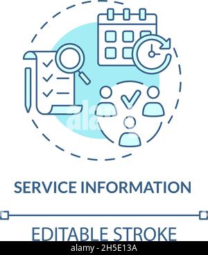 Service information blue concept icon Stock Vector