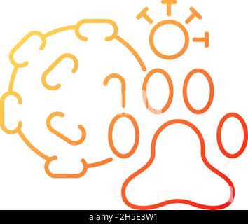 Animal virus gradient linear vector icon Stock Vector