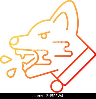 Rabies gradient linear vector icon Stock Vector