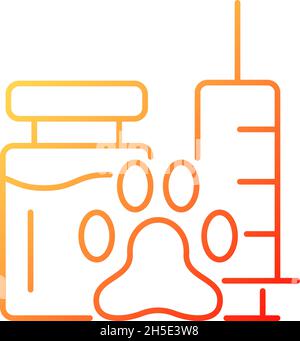 Vaccine gradient linear vector icon Stock Vector