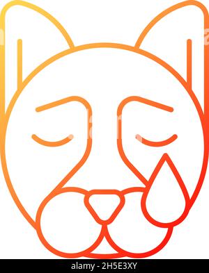 Pet depression gradient linear vector icon Stock Vector
