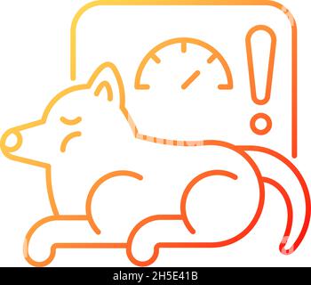 Obesity gradient linear vector icon Stock Vector