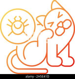 Fleas and ticks gradient linear vector icon Stock Vector