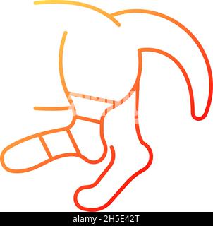 Pet sprain gradient linear vector icon Stock Vector