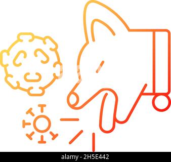 Kennel cough gradient linear vector icon Stock Vector