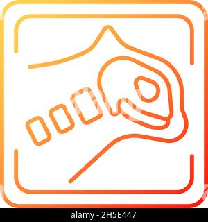 Pet x rays gradient linear vector icon Stock Vector