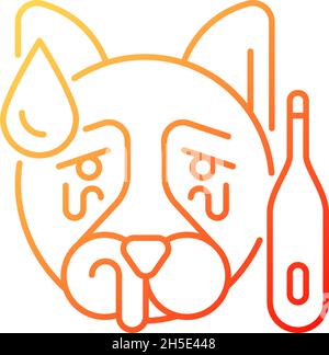 Distemper gradient linear vector icon Stock Vector