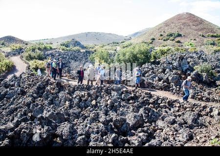 Manisa,Turkey - 04-21-2016:Kula national geological park landscape Stock Photo