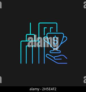 Corporate grant gradient vector icon for dark theme Stock Vector