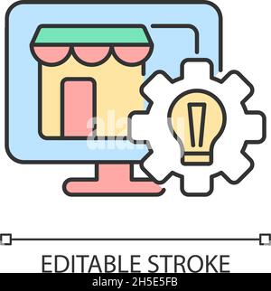 Website creation RGB color icon Stock Vector