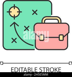 Business planning RGB color icon Stock Vector