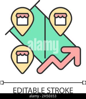 Expansion incentives RGB color icon Stock Vector