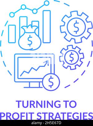 Revenue model blue gradient concept icon Stock Vector Image & Art - Alamy