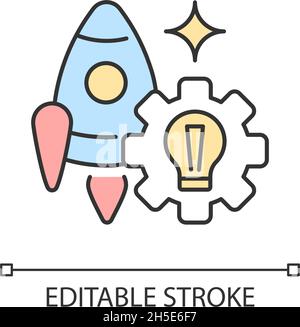 Startup RGB color icon Stock Vector