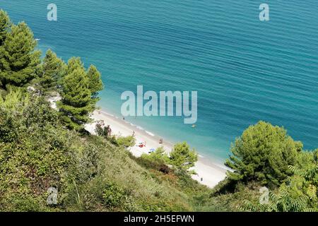 Monte Conero National Park, Seascape, View from Portonovo, Ancona, Marche, Italy, Europe Stock Photo