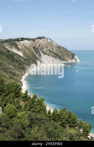 Monte Conero National Park, Seascape, View from Portonovo, Ancona, Marche, Italy, Europe Stock Photo