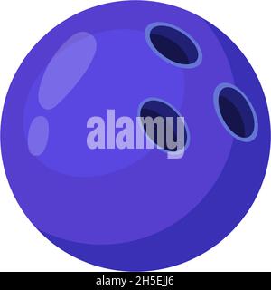 Bowling sport ball. Indoor equipment, flat icon vector Illustration isolated on white background Stock Vector