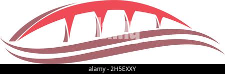Bridge Logo Template vector icon illustration design Stock Vector