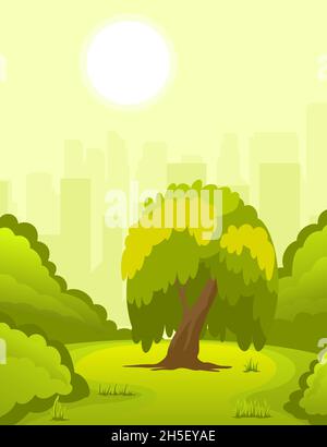 A simple park scene illustration Stock Vector Image & Art - Alamy