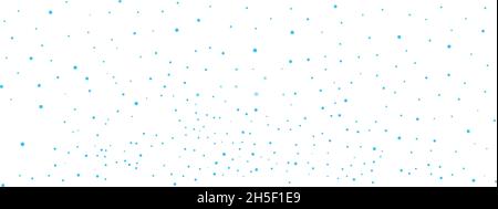 Blue dot pattern. Falling snow. Winter background Stock Vector