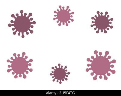 Coronavirus virus border background. Vector illustration. Stock Vector