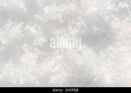 Surface of white powder snow Stock Photo