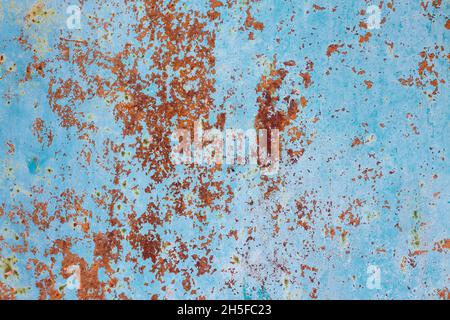 Old rusty metal background with cracked paint Stock Photo