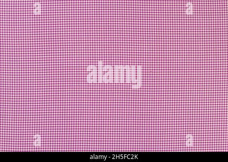 White and purple checkered fabric background Stock Photo