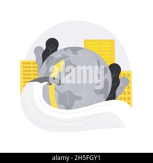 Sea level rise abstract concept vector illustration Stock Vector Image ...