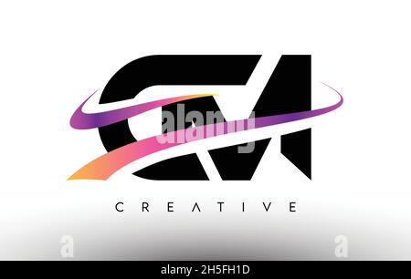 CM Logo design vector. Swoosh letter CM logo design Stock Vector Image ...