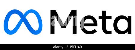 Meta logo. Facebook rebrand concept. Editorial vector logo isolated on white background Stock Vector