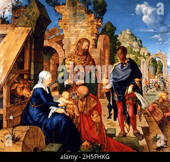 Albrecht Durer. The Adoration of the Magi by Albrecht Durer (1471-1528), oil on panel, 1504 Stock Photo