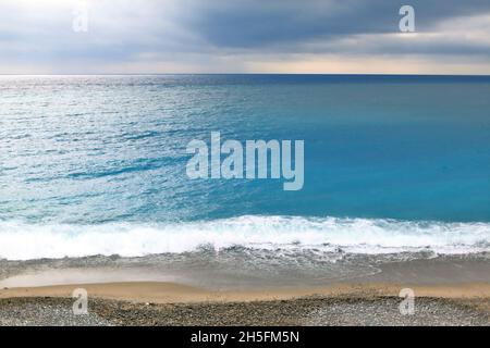 Mer en hiver, Nice, Alpes Maritimes, 06, PACA Stock Photo