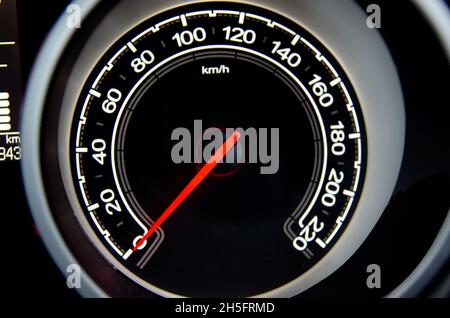 Details of Modern digital speedometer car. Stock Photo