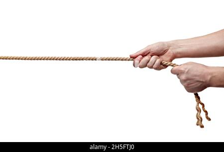 Hand Pulling Rope stock image. Image of endurance, achievement - 2118901