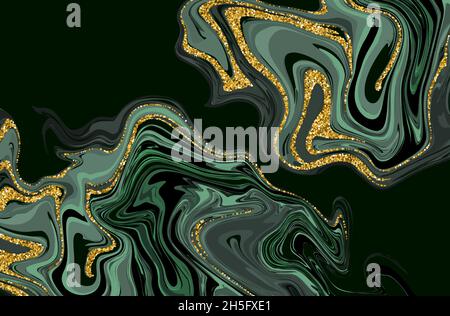 Gold marble template, artistic covers design, colorful realistic texture, luxury backgrounds. Trendy pattern, graphic poster, cards. Vector Stock Vector