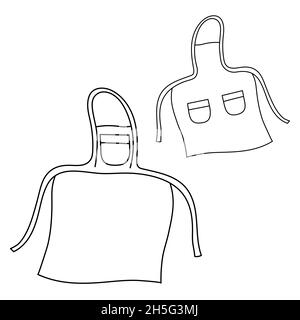 Set of 8 kitchen aprons. Isolated flat vector illustration Stock Vector ...