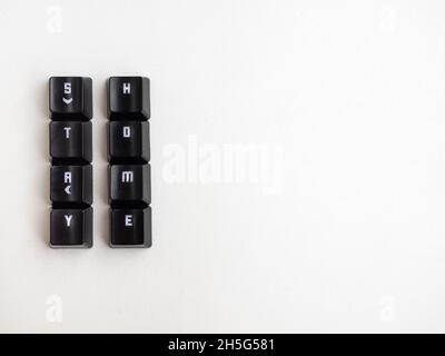 Keys with the word login with white background Stock Photo