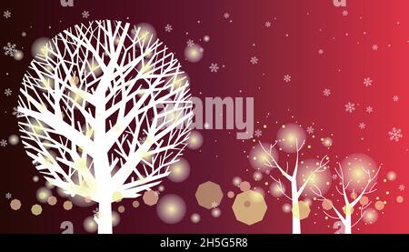 Santa Claus sleigh and Rudolph deer illustration composed of lines Stock Vector