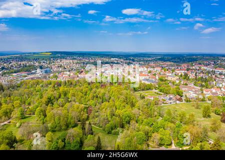 Donaueschingen Luftbild | Aerial View from the German Town Donaueschingen Stock Photo