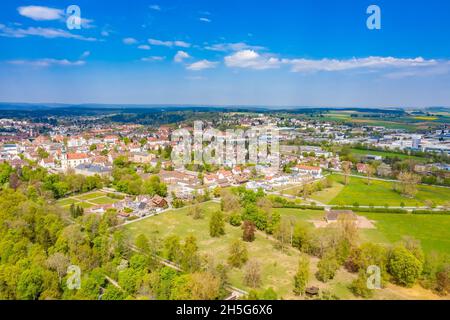 Donaueschingen Luftbild | Aerial View from the German Town Donaueschingen Stock Photo